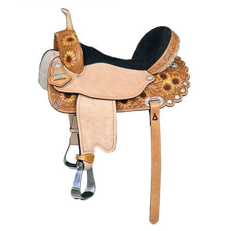 17 Flex Tree Western Horse Saddle Hilason American Leather Trail Barrel