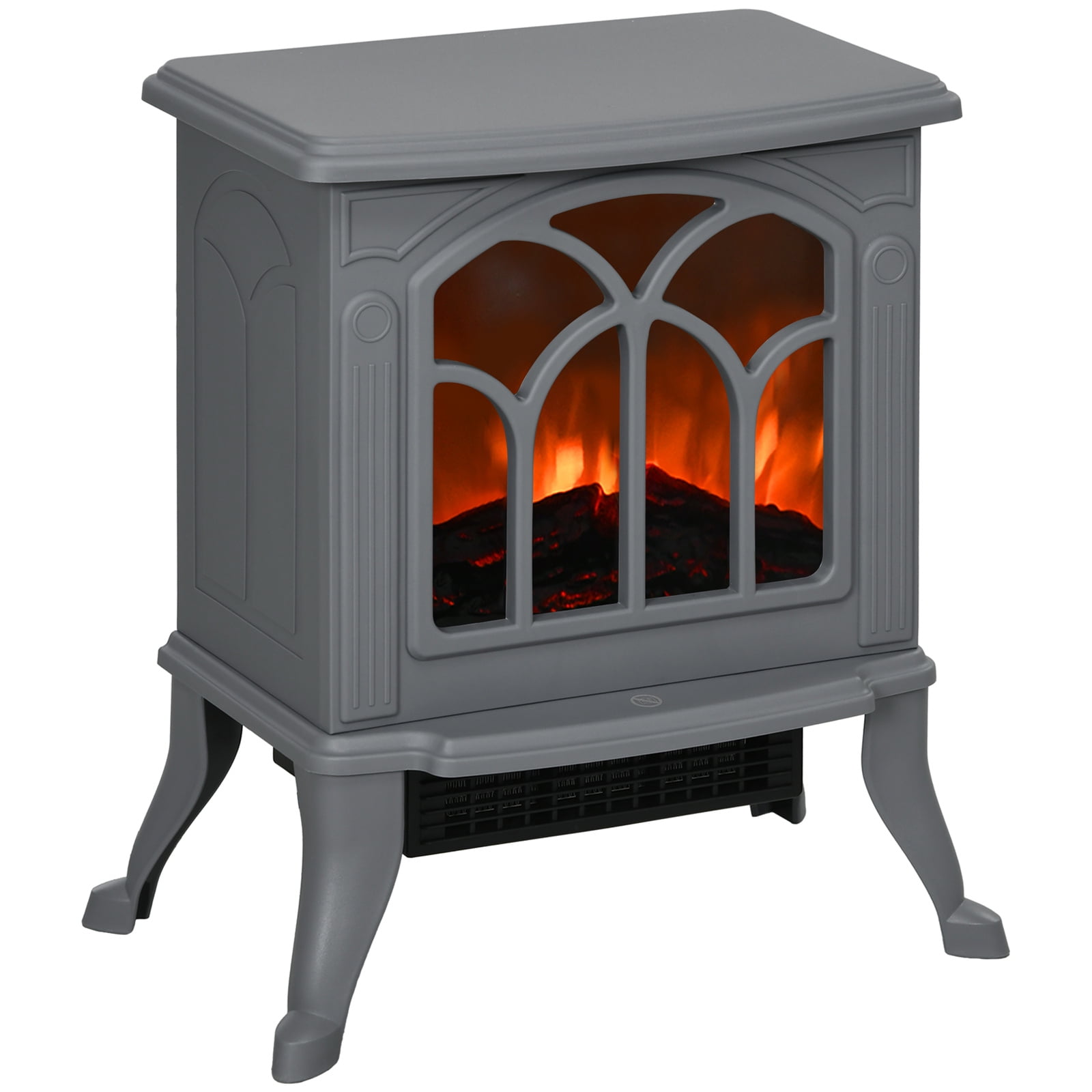 17"Freestanding Electric Fireplace Stove, Fire Place Heater with