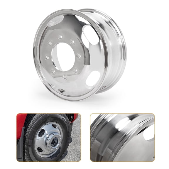 17" Front Polished Wheel 3618 for Ford F-350 F-450 DRW Dually Alloy Replacement Rim 17x6.5 inch