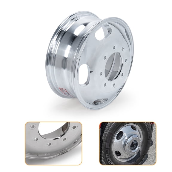 17" Front Polished Wheel Alloy Replacement Rim 3618 for Ford F-350 F-450 DRW Dually 17x6.5 inch