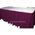 thumbnail image 1 of 17' Ft. POLYESTER PLEATED TABLE SET SKIRT skirting Trade show 24 colors Catering", (Color: Eggplant), 1 of 3