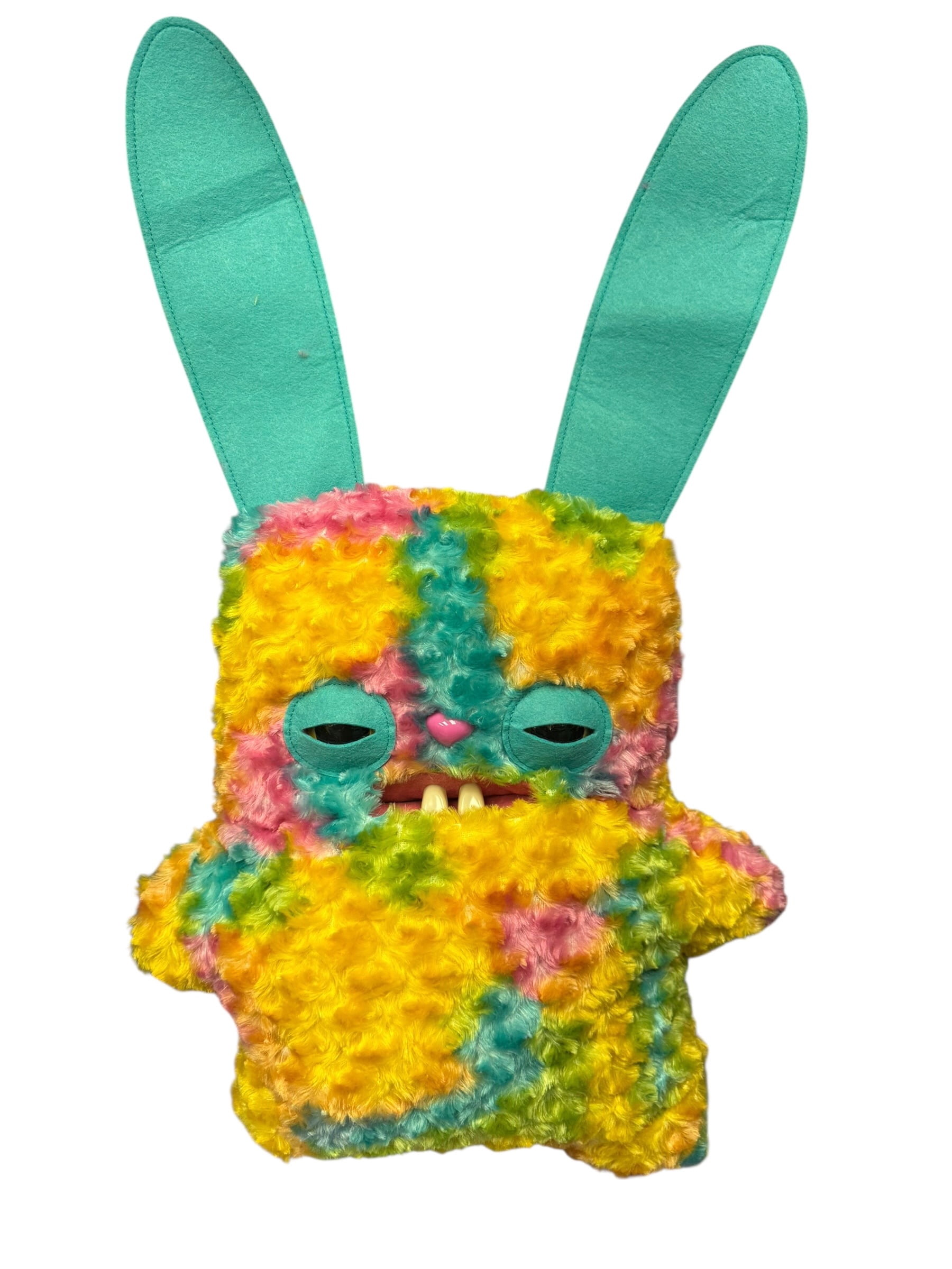 Fuggler, Plush Bigg Fuggs, 17 inches, Rabid Rabbit tie dye multicolor ...