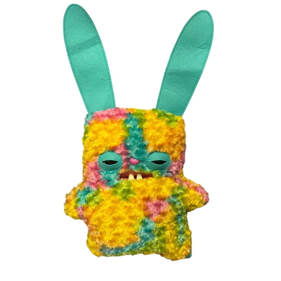 ZURU Fugglers Bigg Fuggs - Big Funny Ugly Monster Plush - 17 inches (Rabid Rabbit (Tie Dye))