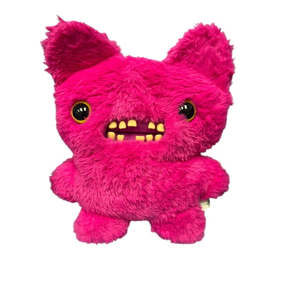 17" Fuggler Bigg Fugg Screech (Pink) Funny Ugly Monsters Plush Weird Alternative Plush Human-like teeth, Large and in Charge