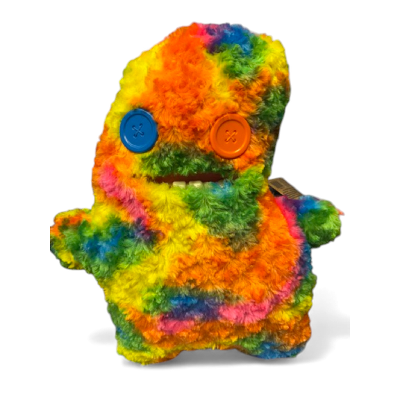 17" Fuggler Bigg Fugg Sir Splodge a Lot (Fuzzy) Funny Ugly Monsters Plush Weird Alternative Plush Human-like teeth, Large and in Charge