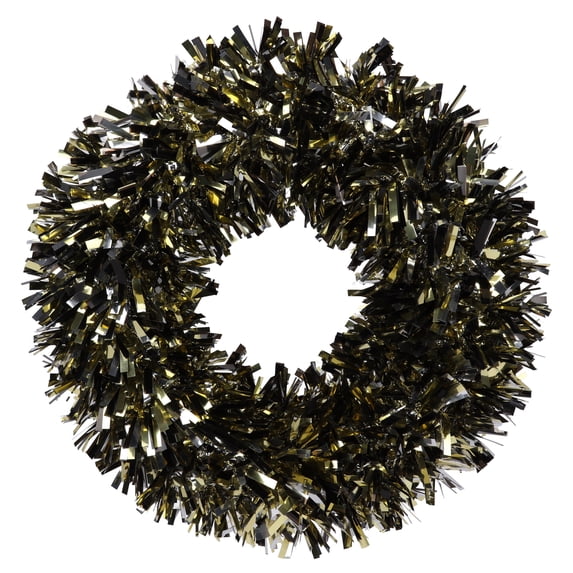 Tinsel Wreath, Black and Gold, 20", Graduation by Way To Celebrate