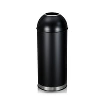 17 Gal / 65L Open Top Trash Can Commercial Grade Heavy Duty Tall Commercial Trash Can Brushed Stainless Steel for Outdoor | Kitchen Waste Bins for Home, Office, Restaurant, Restroom