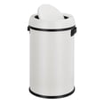 thumbnail image 1 of 17 Gallon / 65L Stainless Steel SwingTop Trash Can, Commercial Heavy-Duty Round Garbage Bin with Quiet Swing Lid, Large Waste Container for Kitchen, Restaurant, Office, or Public Space, White, 1 of 6