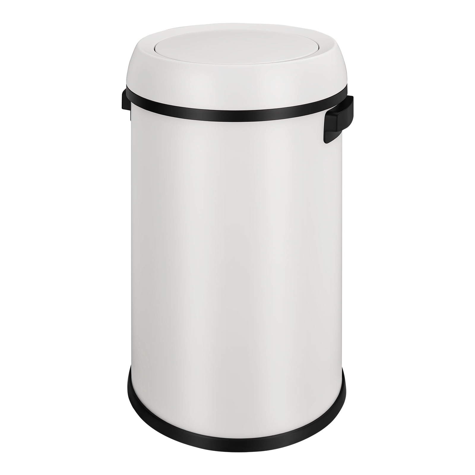 17 Gallon Stainless Steel Trash Can, Fingerprint-Proof Swing Lid ...