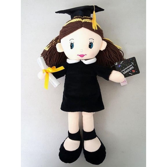 17" Graduation Cute Girls Doll 3D with Cap, Gown and Diploma Plush [Toy