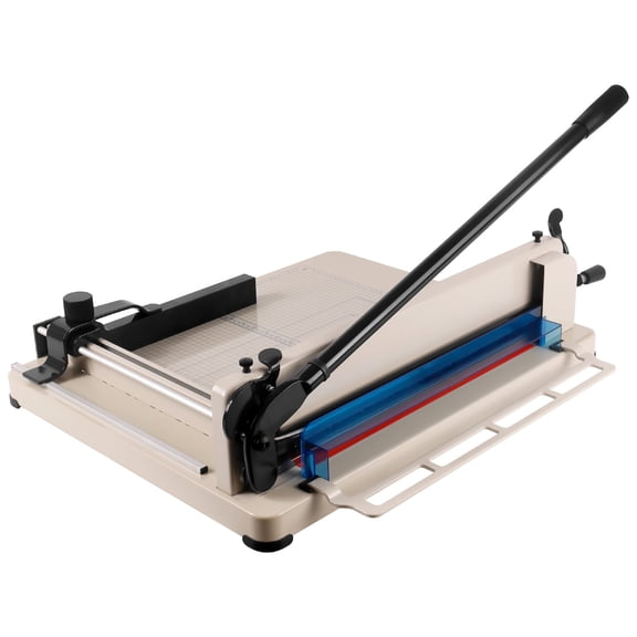 17 Guillotine Paper Cutter, Heavy Duty Paper Cutter for A3 Paper, Stack Paper Trimmer 400 Sheet Capacity, with Double Safety Protection&Durable HSS Blade for Office Commercial Photocopy Printing Shop