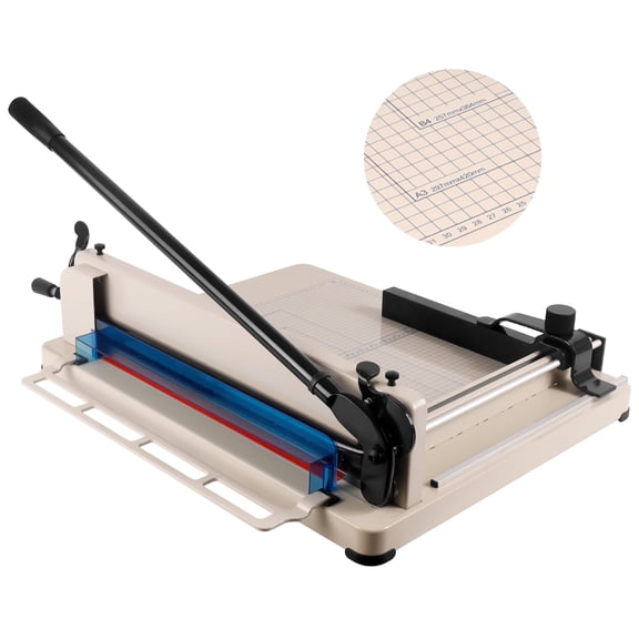 17" Heavy Duty Guillotine Trimmer Paper Cutter,Cortadora de Papel 500 Sheets Paper Trimmer with Double Safety Protection Durable HSS Blade for Cutting Paper