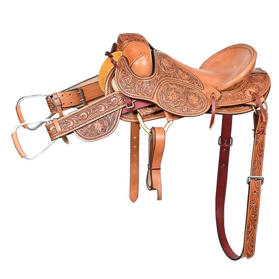 17" Hilason Classic Series Hand-Made Rodeo Bronc American Leather Saddle
