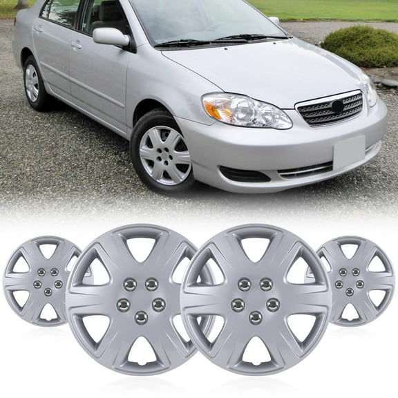 17" Hubcaps for 2014-20 NISSAN ROGUE Wheel Rims Cover Snap-On Installation Set of 4 ,ABS+PC Material (17-Inch, Black Lacquer)