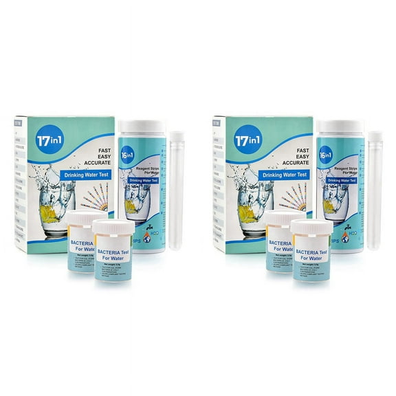 17-In-1 Complete Water Test Kit for Home,200 Strips + 4 Water Testing Kits for Drinking Water Easy Testing, PH, Lead