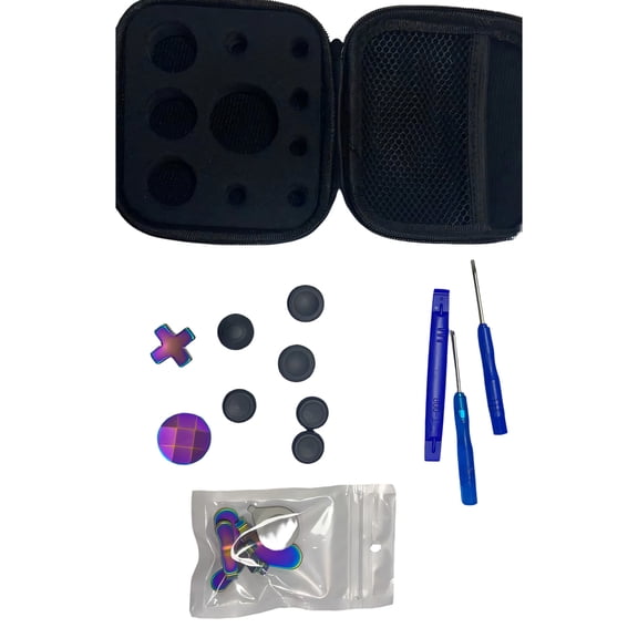 17 In 1 Metal Thumbsticks & Paddles Set, Gaming Accessory Replacement Parts for Selected Wireless Controller Series