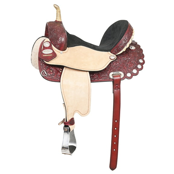 17 In Flex Tree Western Horse Saddle American Leather Trail Barrel By Hilason