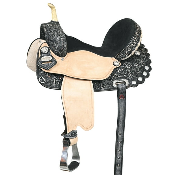 17 In Flex Tree Western Horse Saddle American Leather Trail Barrel By Hilason