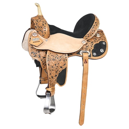 17 In Flex Tree Western Horse Saddle American Leather Trail Barrel Tan By Hilason