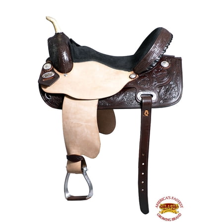 17 In Flex Tree Western Horse Saddle Leather Trail Barrel Racing Hilason