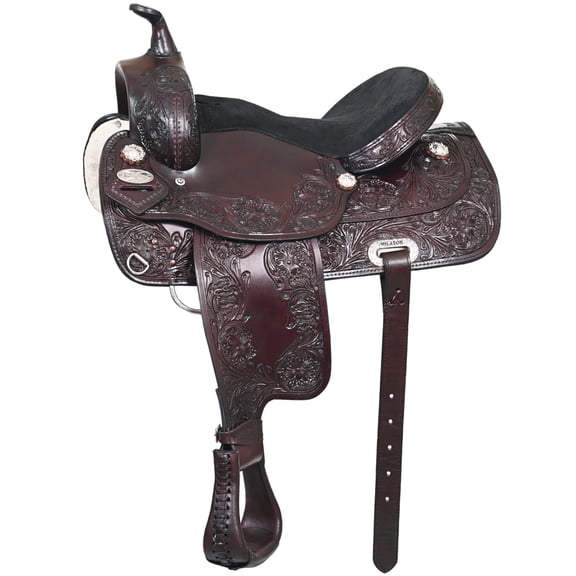 17 In Western Hilason Draft Horse Trail Pleasure American Leather Saddle