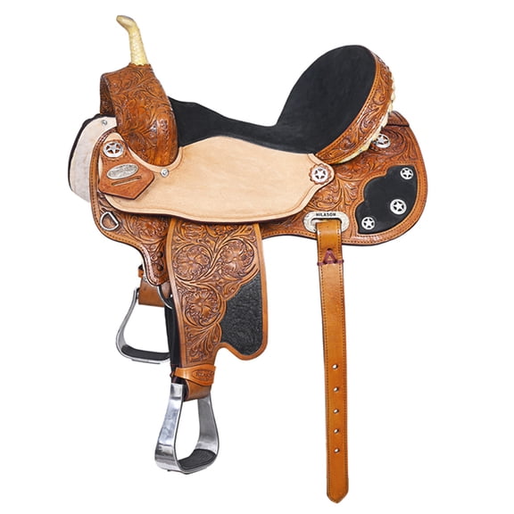17 In Western Horse Saddle American Leather Flex Trail Barrel Hilason