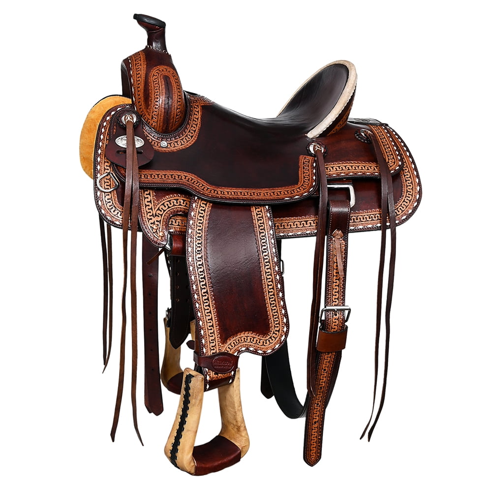 Hilason Western Horse Saddle, Handcrafted 17 Inch, Genuine American