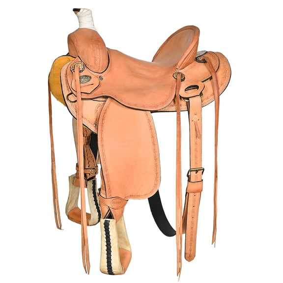 17 In Western Horse Saddle American Leather Ranch Roping Trail Hilason Tan