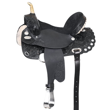 17 In Western Horse Saddle American Leather Treeless Trail Barrel Hilason