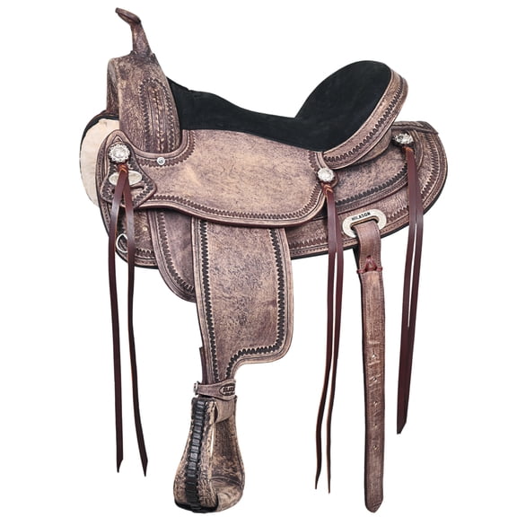 17 In Western Horse Saddle American Leather Treeless Trail Pleasure Hilason