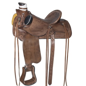 17 In Western Horse Saddle American Leather Wade Ranch Roping Dark Brown Hilason