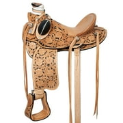 17 In Western Horse Saddle American Leather Wade Ranch Roping Tan Hilason