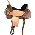 thumbnail image 1 of 17 In Western Horse Saddle Hilason In American Leather Flex Tree Barrel Trail, 1 of 7