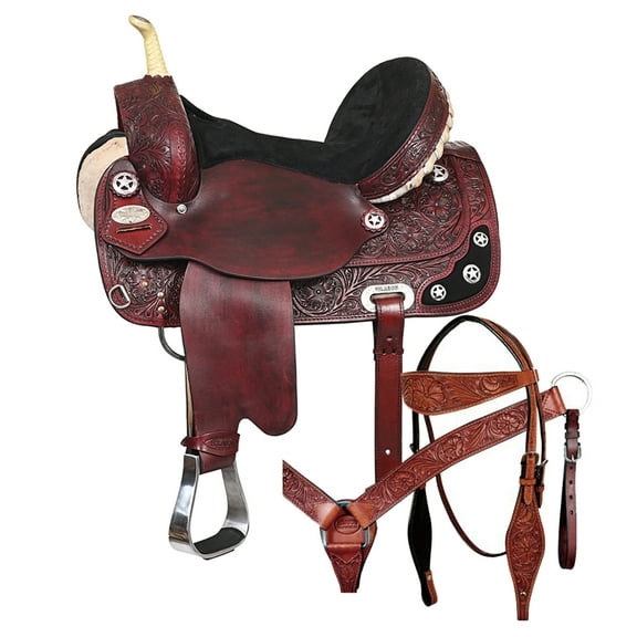 17 In Western Horse Treeless Saddle American Leather Trail Barrel Tack