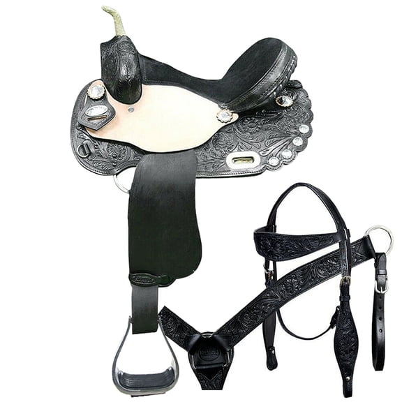 17 In Western Horse Treeless Saddle American Leather Trail Barrel Tack