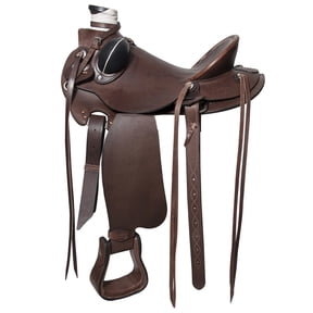 17 In Western Horse Wade Saddle American Leather Ranch Roping Dark Brown Hilason