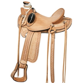 17 In Western Horse Wade Saddle American Leather Ranch Roping Tan Hilason