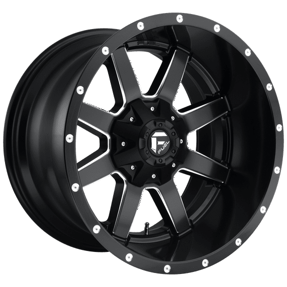17" Inch 6x4.5/5.5 4 Wheels Rims FUEL D538 MAVERICK 17x8.5 +20mm Black Mill