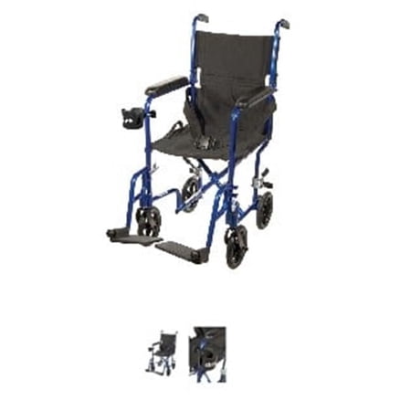 17 Inch Aluminum Transport Chair Black 1 per Case