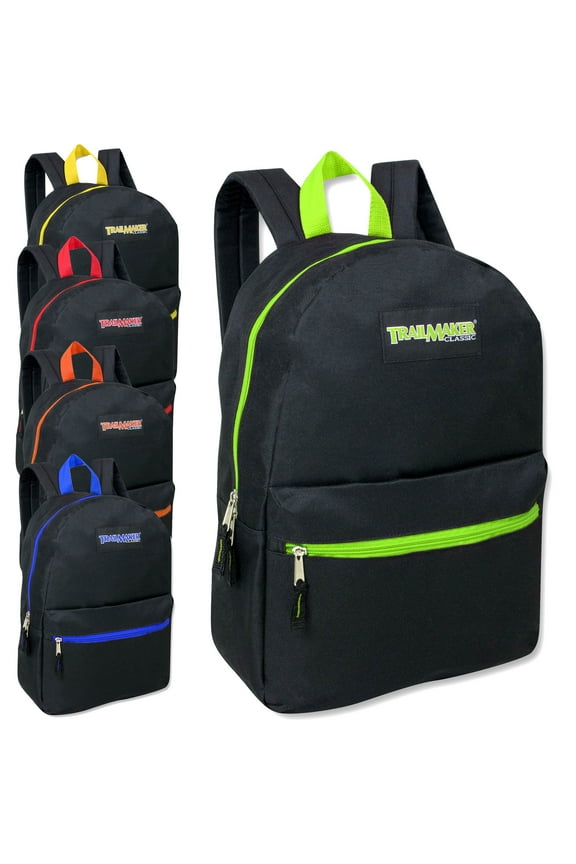 17 Inch Backpack - 5 Pop Colors Case Pack 24