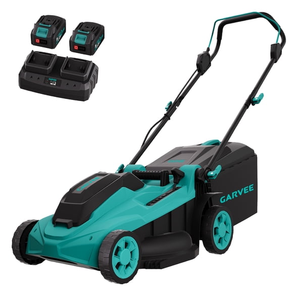 17 Inch Battery Powered Cordless Lawn Mower, Brushless Motor with 2x20V 4.0Ah Batteries, Mulching & Bagging Function, Charger Included