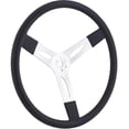 thumbnail image 1 of 17 Inch Black Cushioned Alum. Steering Wheel, 3 Dish, 3 Spoke, Street, 1 of 5