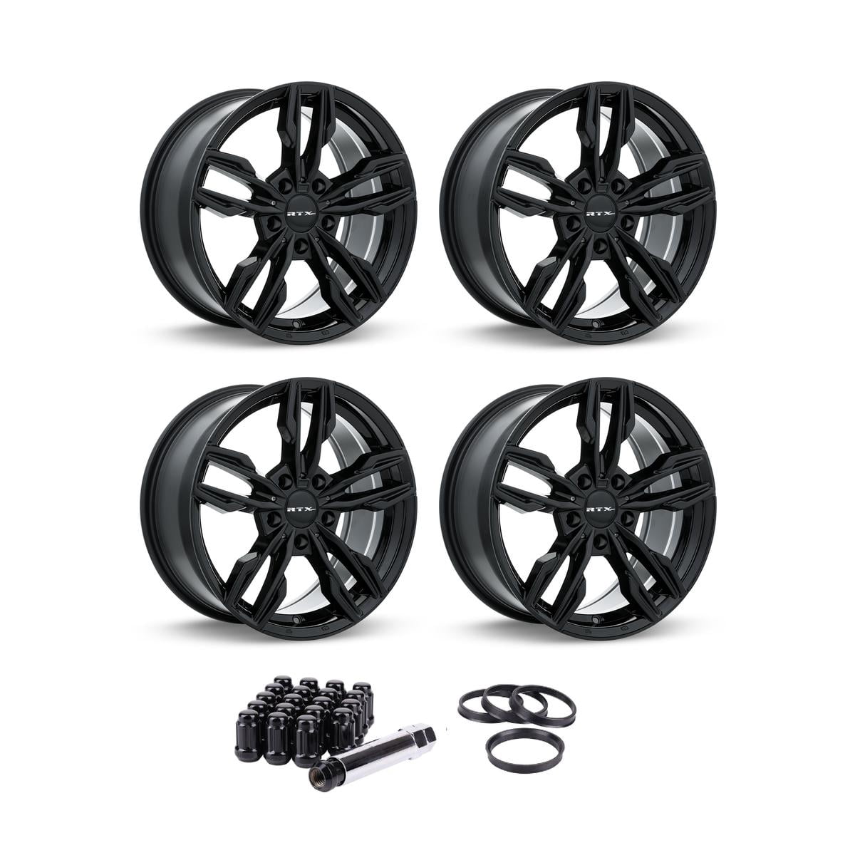 17 Inch Black Rims (Set of 4) for 2001-2006 BMW 330i, RTX 82360-CE ...