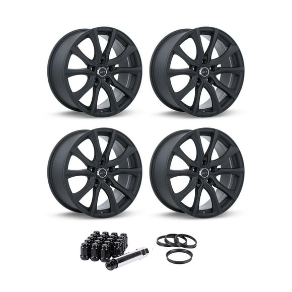17 Inch Black Rims (Set of 4) for 2012-2018 BMW 320i, RTX 81528-KW