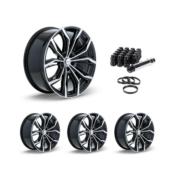 17 Inch Black Rims (Set of 4) for 2016-2024 Mini Cooper Clubman, RTX 81924-KW