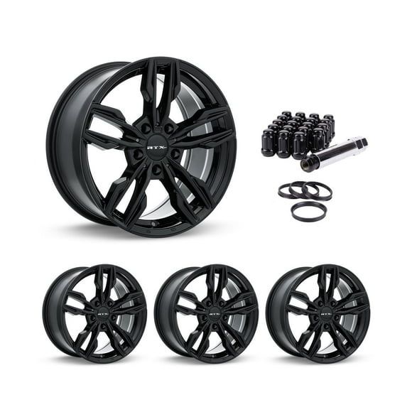 17 Inch Black Rims (Set of 4) for 2017-2020 BMW 440i xDrive, RTX 82360-KW