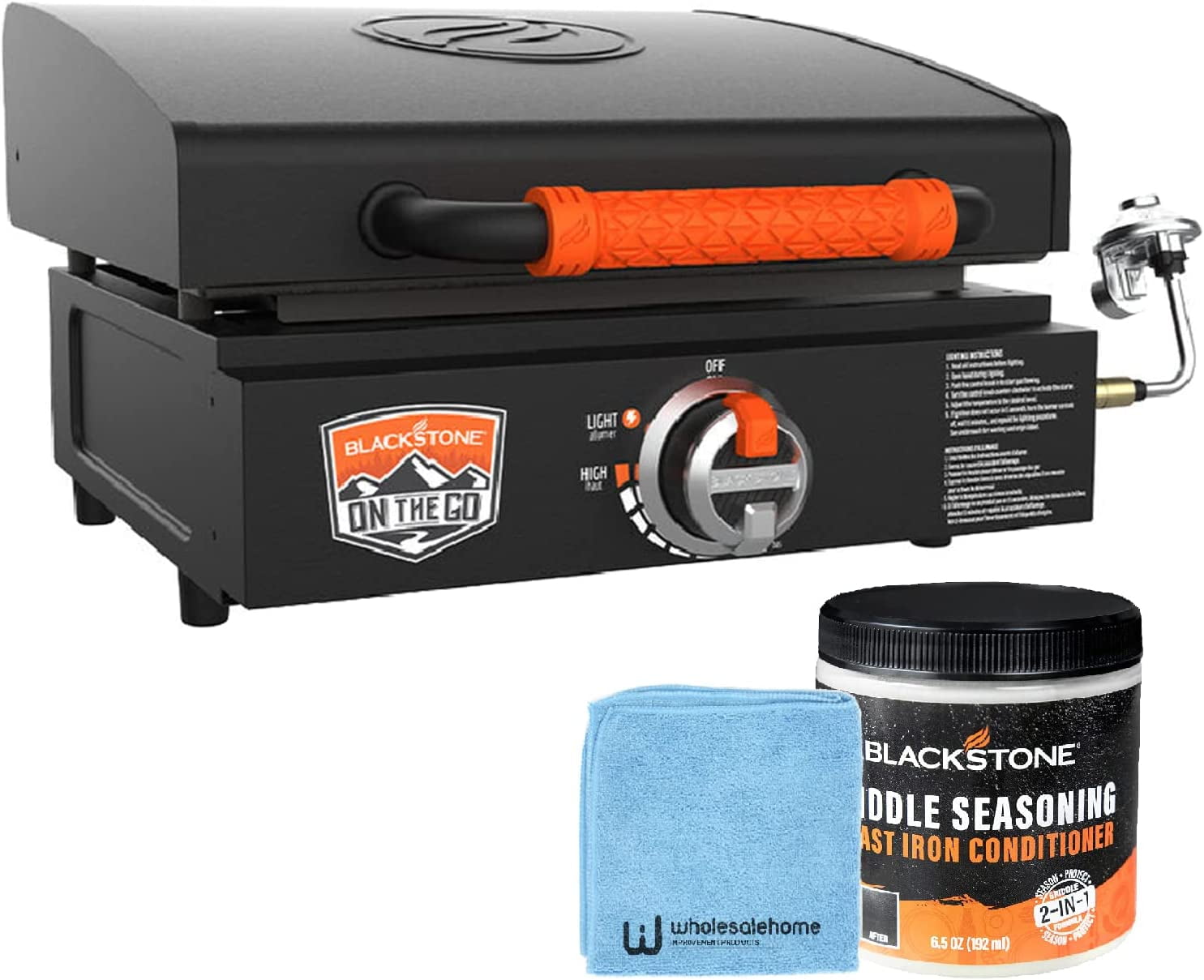 17 Inch Blackstone Griddle with Lid, Nonstick Tabletop Gas Griddle