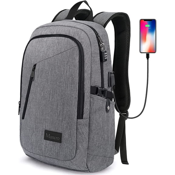 17 Inch Business Laptop Backpack Large Travel Backpack with USB Charging Port Lightweight Anti-Theft Laptop Backpack for Men & Women