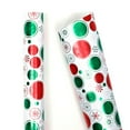 thumbnail image 1 of 17 Inch Christmas Wrapping Paper Roll - Jumbo Roll Red Green Gold and Silver Snowflakes Trees Holiday Collection with Metallic Foil Shine - 1 Roll - 17 Inch x 118 Inch Per Roll, 1 of 5