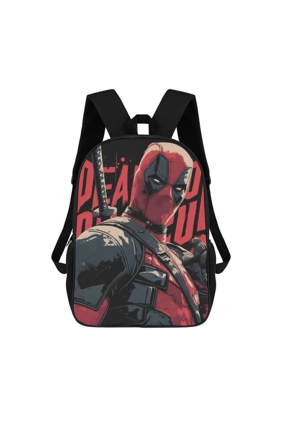 17 Inch Classic Shoulder Bag, Deadpool Backpack Travel Knapsack Lightweight Daypack Outdoor